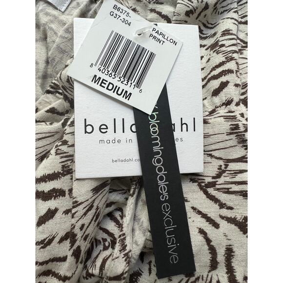 BELLA DAHL WOMENS MEDIUM LINEN BLEND SLEEVELESS TIERED MINI DRESS NEUTRAL NEW - Picture 10 of 13